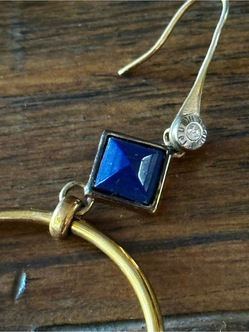 Henri Bendel matching Gold and Blue Earrings & Bracelet - Picture 15 of 15